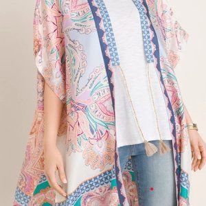 Chicos Medallion-Print Silk Ruana Wrap
